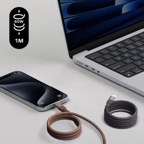 Momax สายชาร์จ รุ่น Mag.Link ชาร์จไว QC 3.0 60W USB-C to C (ยาว 1m) - สี Sandstone