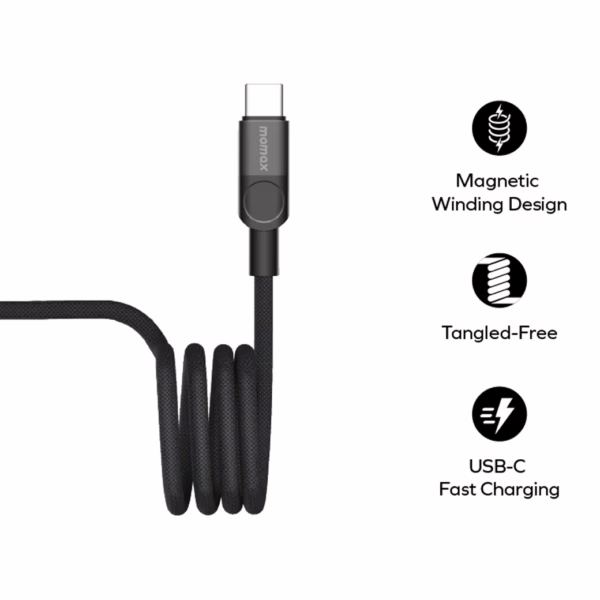 Momax สายชาร์จ รุ่น Mag.Link ชาร์จไว QC 3.0 60W USB-C to C (ยาว 2m) - สี Black