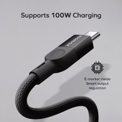 Momax สายชาร์จ รุ่น Mag.Link ชาร์จไว PD QC 3.0 100W USB-C to C (ยาว 2m) - สี Black