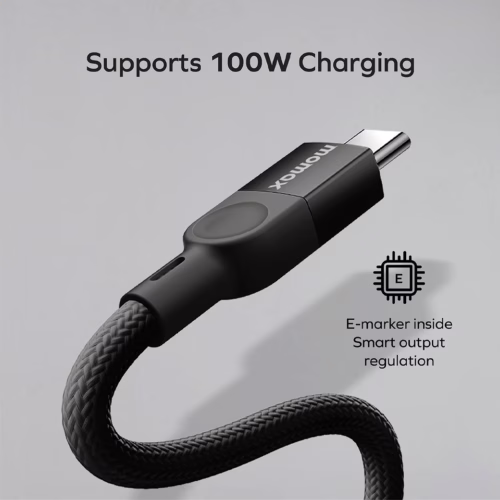 Momax สายชาร์จ รุ่น Mag.Link ชาร์จไว PD QC 3.0 100W USB-C to C (ยาว 2m) - สี Black