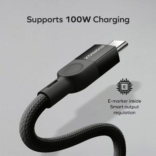 Momax สายชาร์จ รุ่น Mag.Link ชาร์จไว PD QC 3.0 100W USB-C to C (ยาว 2m) - สี Black - Image 5