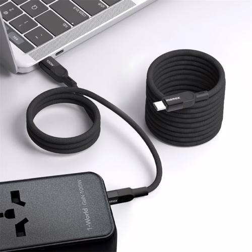 Momax สายชาร์จ รุ่น Mag.Link ชาร์จไว PD QC 3.0 100W USB-C to C (ยาว 2m) - สี Black