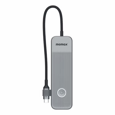 อุปกรณ์เชื่อมต่อ Momax รุ่น One Link Hub 8-in-1 USB-C 100W PD - สี Space Grey