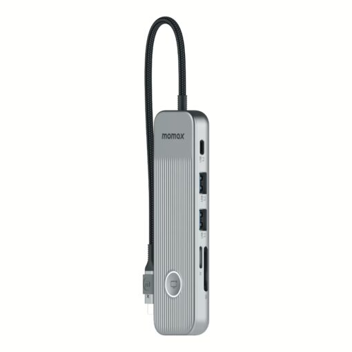 อุปกรณ์เชื่อมต่อ Momax รุ่น One Link Hub 8-in-1 USB-C 100W PD - สี Space Grey - Image 3