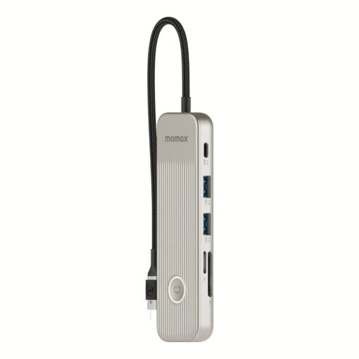 อุปกรณ์เชื่อมต่อ Momax รุ่น One Link Hub 8-in-1 USB-C 100W PD - สี Titanium - Image 3