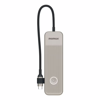 อุปกรณ์เชื่อมต่อ Momax รุ่น One Link Hub 8-in-1 USB-C 100W PD - สี Titanium
