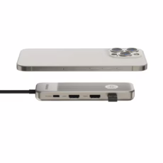 อุปกรณ์เชื่อมต่อ Momax รุ่น One-Link Hub 9-in-1 USB-C PD to Dual HDMI - สี Titanium