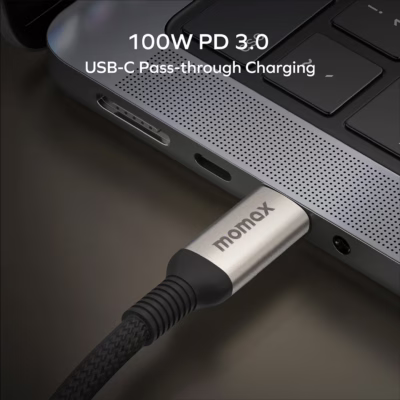 อุปกรณ์เชื่อมต่อ Momax รุ่น One-Link Hub 9-in-1 USB-C PD to Dual HDMI - สี Titanium