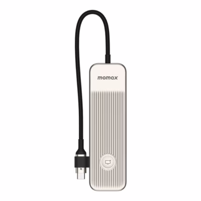 อุปกรณ์เชื่อมต่อ Momax รุ่น One-Link Hub 9-in-1 USB-C PD to Dual HDMI - สี Titanium