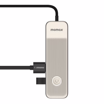 อุปกรณ์เชื่อมต่อ Momax รุ่น One-Link Hub 9-in-1 USB-C PD to Dual HDMI - สี Titanium