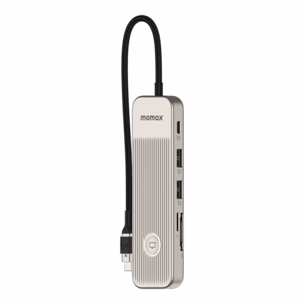 อุปกรณ์เชื่อมต่อ Momax รุ่น One-Link Hub 9-in-1 USB-C PD to Dual HDMI - สี Titanium