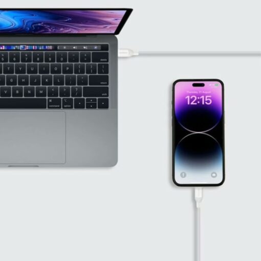 Momax สายชาร์จ รุ่น 1-Link Fast Charge 30W USB-C To Lightning (ยาว 1.2m) - สี White - Image 3