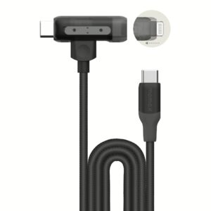 Momax สายชาร์จ รุ่น 1-Link Flow Duo 2-in-1 ชาร์จไว 60W PD USB-C to C + Lightning (ยาว 1.5m) - สี Black