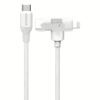 Momax สายชาร์จ รุ่น 1-Link Flow Duo 2-in-1 ชาร์จไว 60W PD USB-C to C + Lightning (ยาว 1.5m) - สี White