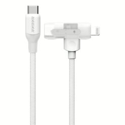 Momax สายชาร์จ รุ่น 1-Link Flow Duo 2-in-1 ชาร์จไว 60W PD USB-C to C + Lightning (ยาว 1.5m) - สี White