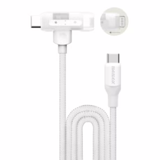 Momax สายชาร์จ รุ่น 1-Link Flow Duo 2-in-1 ชาร์จไว 60W PD USB-C to C + Lightning (ยาว 1.5m) - สี White