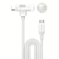 Momax สายชาร์จ รุ่น 1-Link Flow Duo 2-in-1 ชาร์จไว 60W PD USB-C to C + Lightning (ยาว 1.5m) - สี White