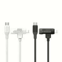 Momax สายชาร์จ รุ่น 1-Link Flow Duo 2-in-1 ชาร์จไว 60W PD USB-C to C + Lightning (ยาว 1.5m) - สี White