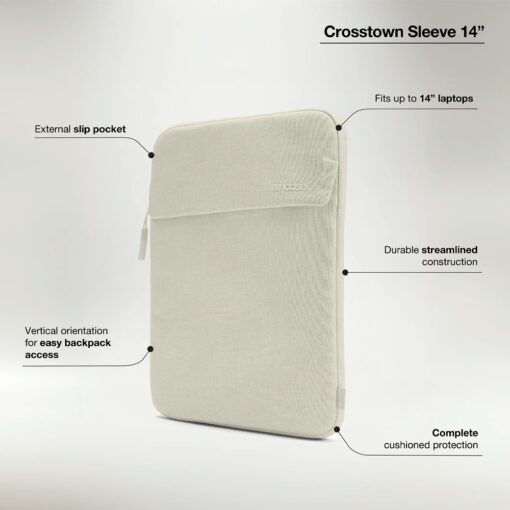 Incase รุ่น Crosstown Sleeve - ซองใส่แล็ปท็อป Laptop 14" - สี Limestone - Image 4