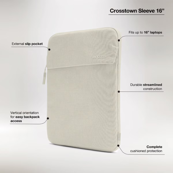 Incase รุ่น Crosstown Sleeve - ซองใส่แล็ปท็อป Laptop 16" - สี Limestone