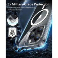ESR รุ่น Classic Hybrid (Halolock) - Bundle Set - เคส+ฟิล์ม iPhone 16 Pro Max - สี Clear (พร้อมฟิล์ม+กระจกเลนส์กล้อง)