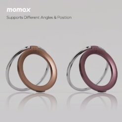 Momax รุ่น Hoop Magnetic Ring Stand - แหวนติดหลังมือถือ - สี Black