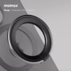 Momax รุ่น Hoop Magnetic Ring Stand - แหวนติดหลังมือถือ - สี Black