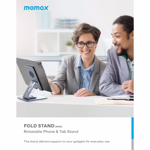 แท่นวาง Momax รุ่น Fold Stand Rotatable Phone Tablet Stand - สี Titanium