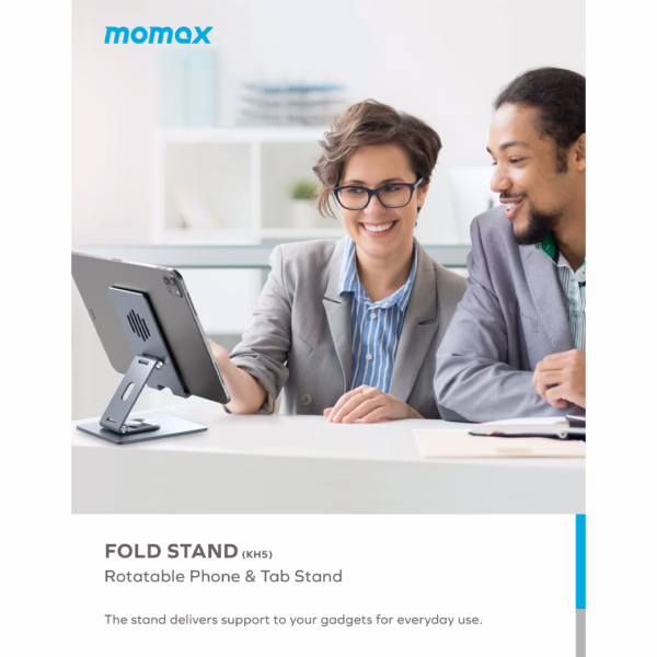 แท่นวาง Momax รุ่น Fold Stand Rotatable Phone Tablet Stand - สี Titanium