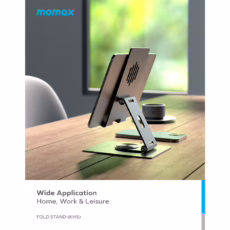แท่นวาง Momax รุ่น Fold Stand Rotatable Phone Tablet Stand - สี Titanium