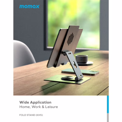 แท่นวาง Momax รุ่น Fold Stand Rotatable Phone Tablet Stand - สี Titanium