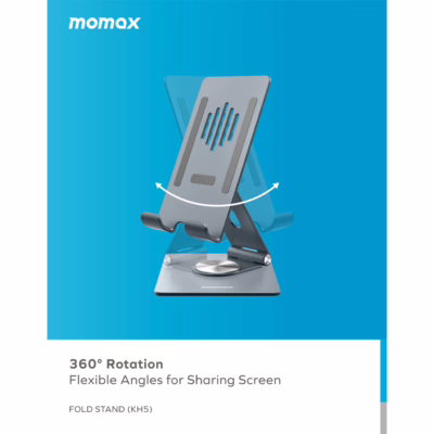 แท่นวาง Momax รุ่น Fold Stand Rotatable Phone Tablet Stand - สี Titanium