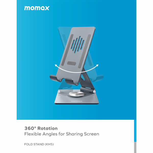 แท่นวาง Momax รุ่น Fold Stand Rotatable Phone Tablet Stand - สี Titanium