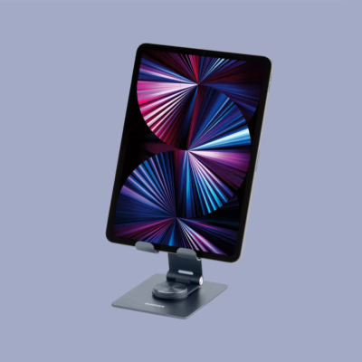 แท่นวาง Momax รุ่น Fold Stand Rotatable Phone Tablet Stand - สี Titanium