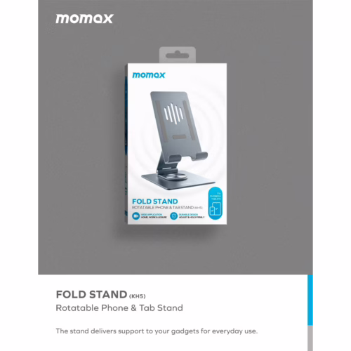 แท่นวาง Momax รุ่น Fold Stand Rotatable Phone Tablet Stand - สี Titanium
