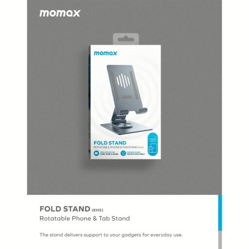 แท่นวาง Momax รุ่น Fold Stand Rotatable Phone Tablet Stand - สี Titanium - Image 7