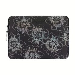 Kate Spade รุ่น Puffer Sleeve - ซองใส่แล็ปท็อป Laptop 16" - ลาย Hollyhock Iridescent Black