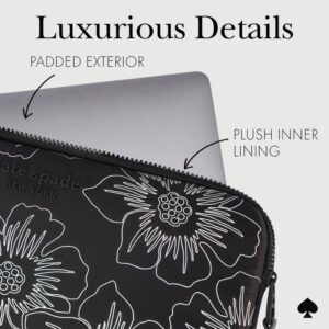 Kate Spade รุ่น Puffer Sleeve - ซองใส่แล็ปท็อป Laptop 16" - ลาย Hollyhock Iridescent Black 6 Kate Spade รุ่น Puffer Sleeve - ซองใส่แล็ปท็อป Laptop 16" - ลาย Hollyhock Iridescent Black