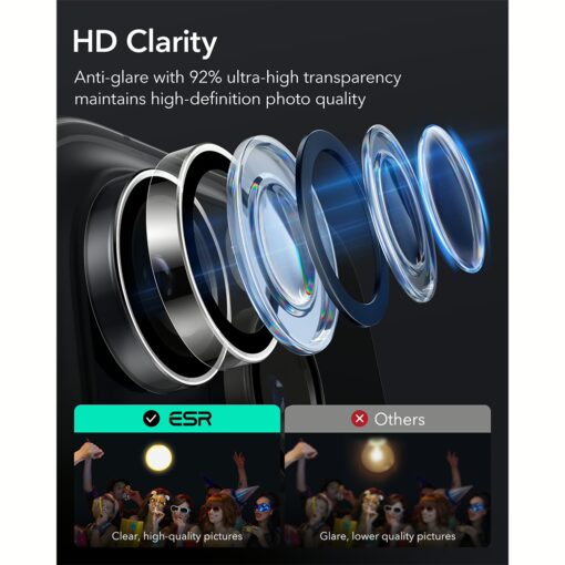 ESR รุ่น Classic Hybrid (Halolock) - Bundle Set - เคส+ฟิล์ม iPhone 16 Pro - สี Clear (พร้อมฟิล์ม+กระจกเลนส์กล้อง) - Image 12
