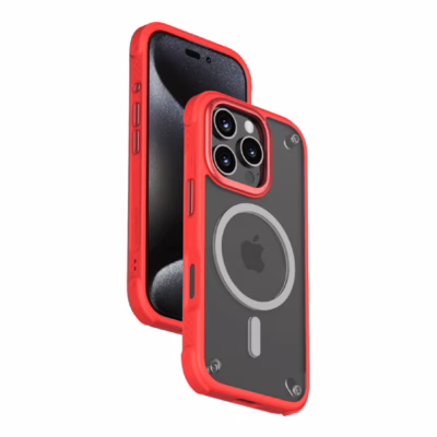 Momax รุ่น CaseForm Air (Magnetic) - เคส iPhone 16 Pro - สี Red