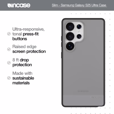 Incase รุ่น Slim - เคส Galaxy S25 Ultra - สี Black