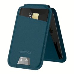 Momax รุ่น 1-Wallet - ที่เก็บบัตรติดหลังมือถือ - สี Teal Blue