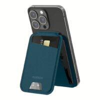 Momax รุ่น 1-Wallet - ที่เก็บบัตรติดหลังมือถือ - สี Teal Blue