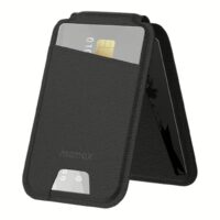 Momax รุ่น 1-Wallet - ที่เก็บบัตรติดหลังมือถือ - สี Black