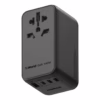 Momax หัวชาร์จ+หัวแปลงปลั๊กไฟ รุ่น 1-World Travel Adapter 4-Port กำลังไฟ 140W ชาร์จไว GaN + สาย USB-C to C 140W (ยาว 1m) - สี Black