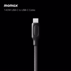 Momax หัวชาร์จ+หัวแปลงปลั๊กไฟ รุ่น 1-World Travel Adapter 4-Port กำลังไฟ 140W ชาร์จไว GaN + สาย USB-C to C 140W (ยาว 1m) - สี Black