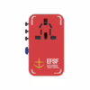Momax หัวชาร์จ+หัวแปลงปลั๊กไฟ รุ่น 1-World Travel Adapter 3-Port กำลังไฟ 70W ชาร์จไว GaN พร้อมสาย USB-C ในตัว - ลาย RX-78-2-White