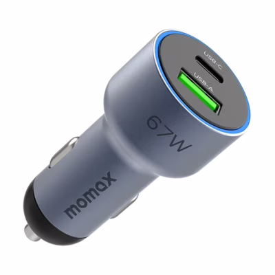 Momax รุ่น MoVe Car Charger - ที่ชาร์จในรถยนต์ - สี Space Grey
