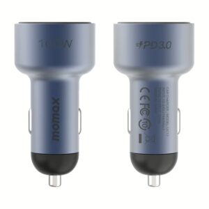 ที่ชาร์จในรถยนต์ Momax รุ่น MoVe 100W Triple-Port Car Charger - Space Grey