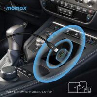 ที่ชาร์จในรถยนต์ Momax รุ่น MoVe 100W Triple-Port Car Charger - Space Grey